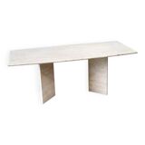 Sculptural Travertine Dining Table