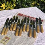 Set of 12 Antique Art Nouveau Table Knives - Tableware