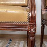 Pair of Louis XVI office armchairs