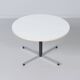 Round model 3696 coffee table by Gispen, 1970s – white melamine top and chrome base