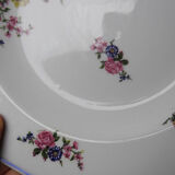 4 deep plates Bernardaud Limoges porcelain with floral decoration from the 1920s to 1950s.
