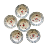 6 old plates made of earthenware Digoin Sarreguemines, Bastia