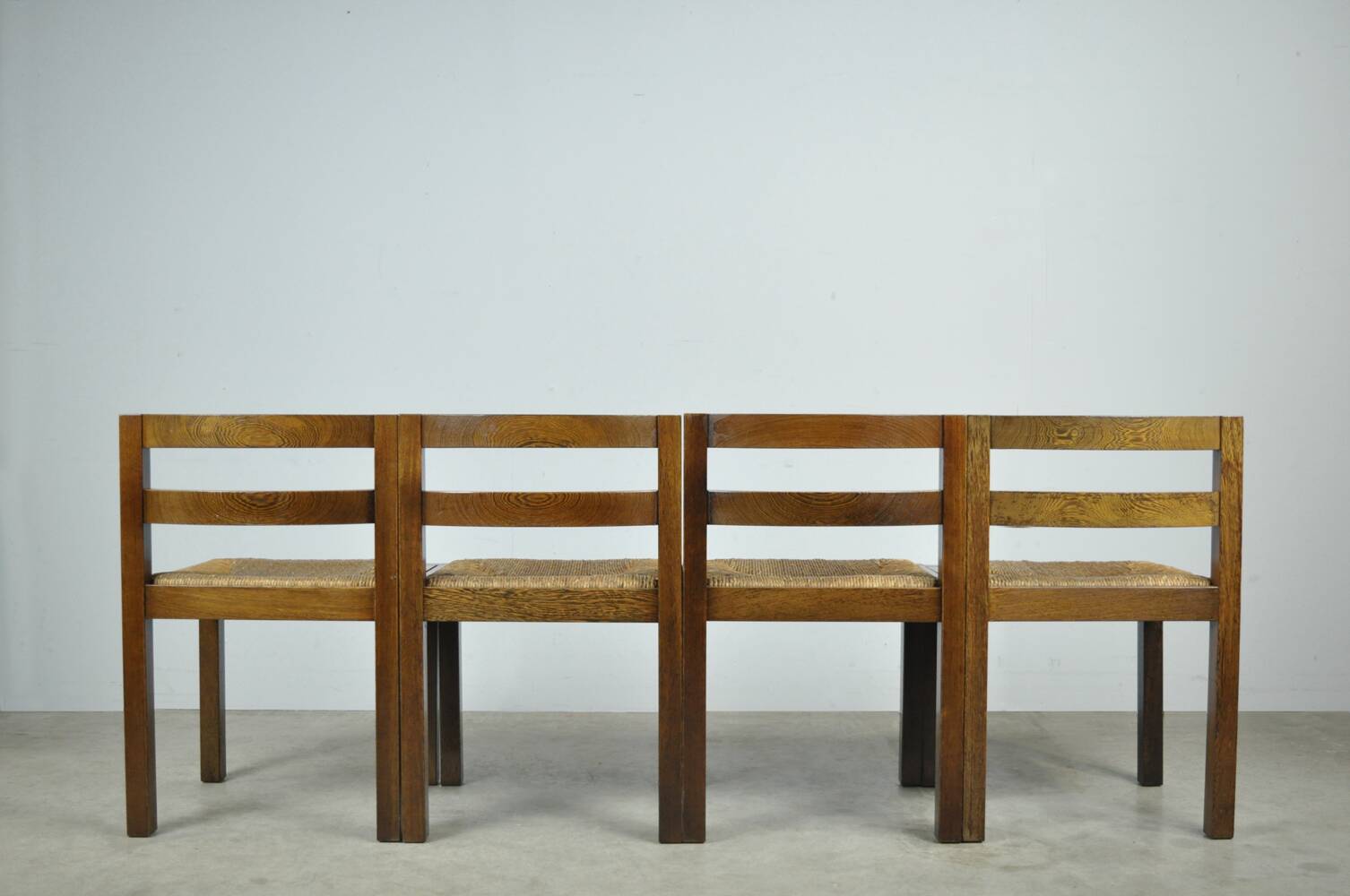 Modern vintage wenge dining chairs by OV Rotterdam, 1970s