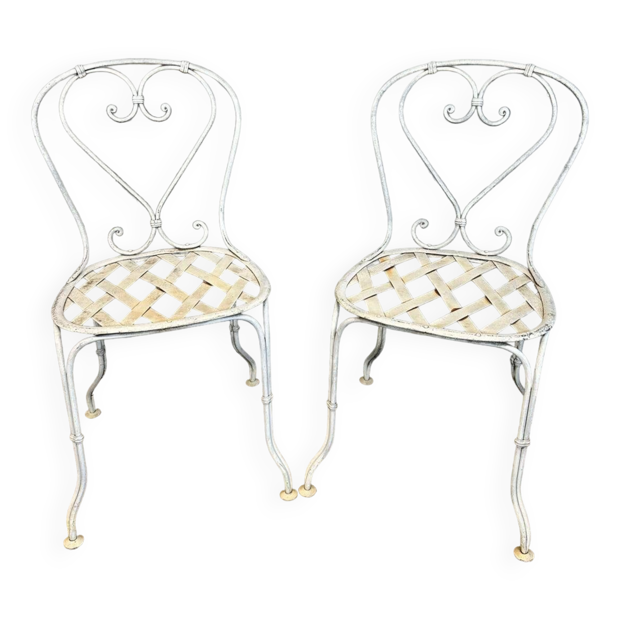 Pair of wrought iron chairs
