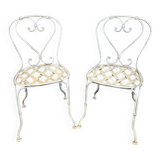 Pair of wrought iron chairs