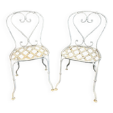 Pair of wrought iron chairs