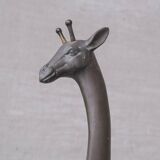 Mid-century french brass patinated giraffe object
