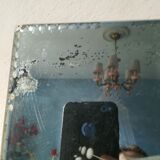 Art deco mirror in smoldered glass