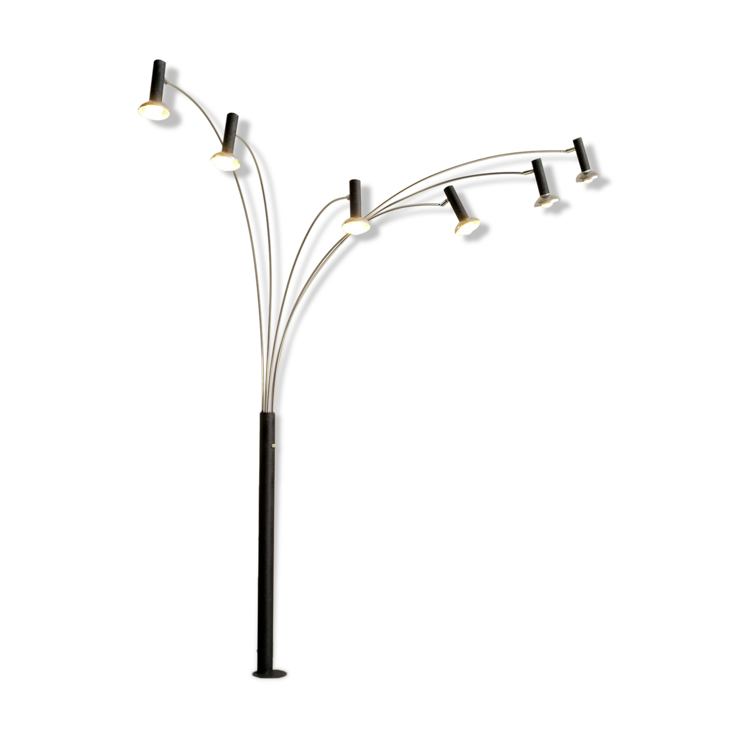Arc floor lamp with 6 branches 1970
