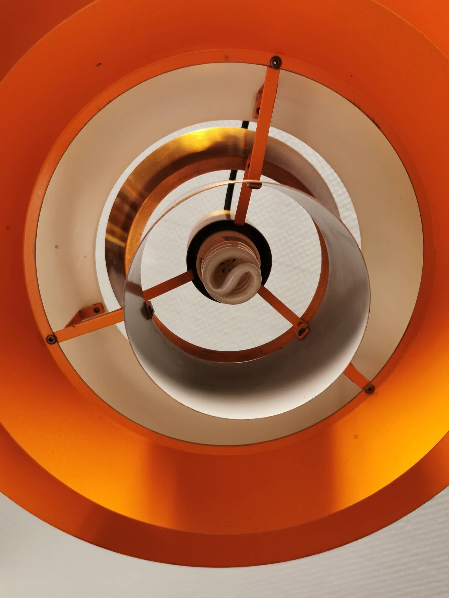 Hanging lamp model ‘Nova’ designed by Jo Hammerborg for Danish Fog&Mørup 1963 in copper
