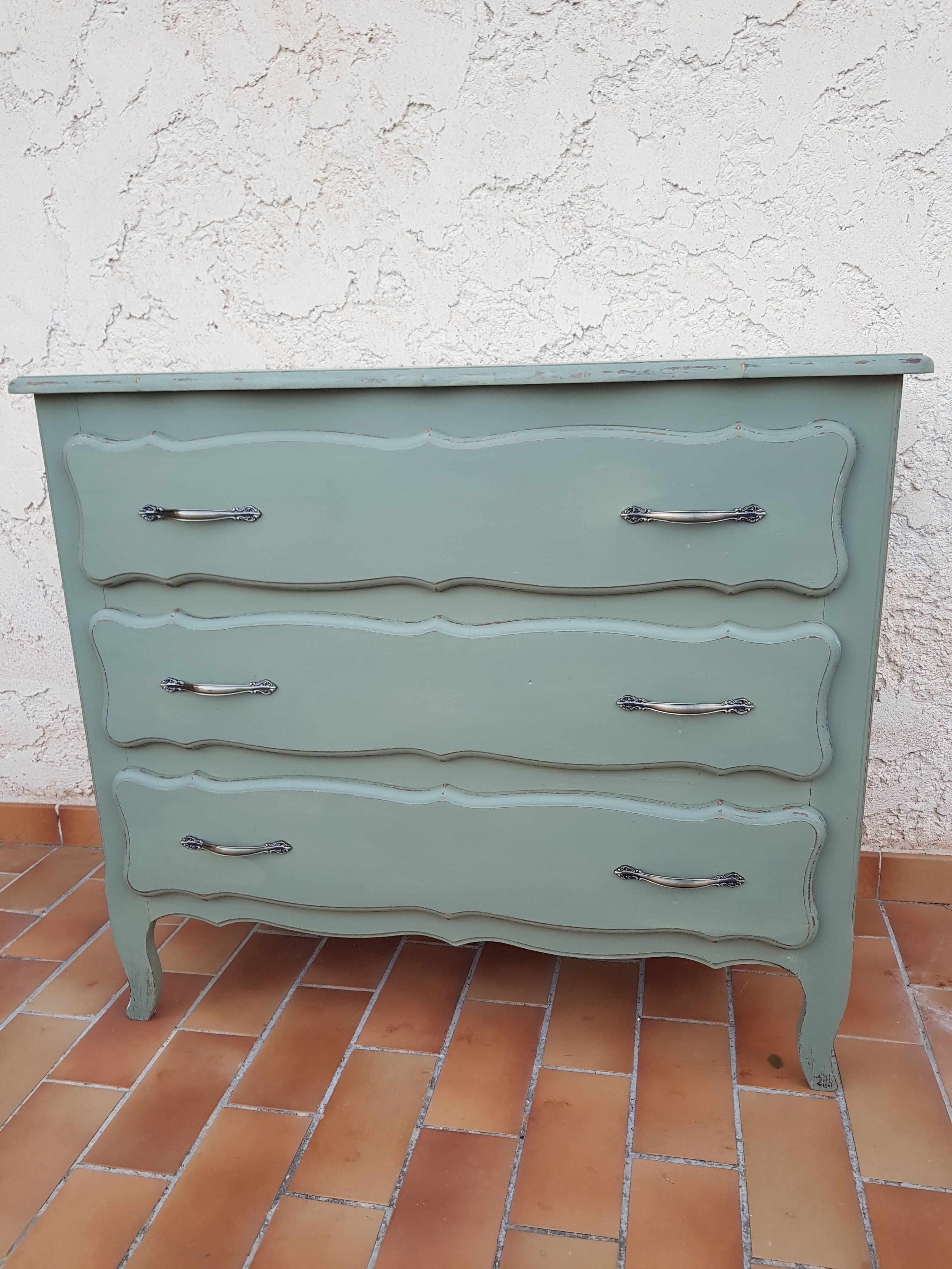 Sage green chest of drawers
