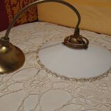 White corole glass pendant light 1940