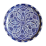 Blue glazed ceramic bowl