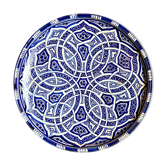 Blue glazed ceramic bowl