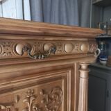 Old sandblasted walnut low sideboard
