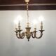 Bronze chandelier 4 arms vintage 1970