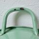Large vintage basin in green enameled sheet metal