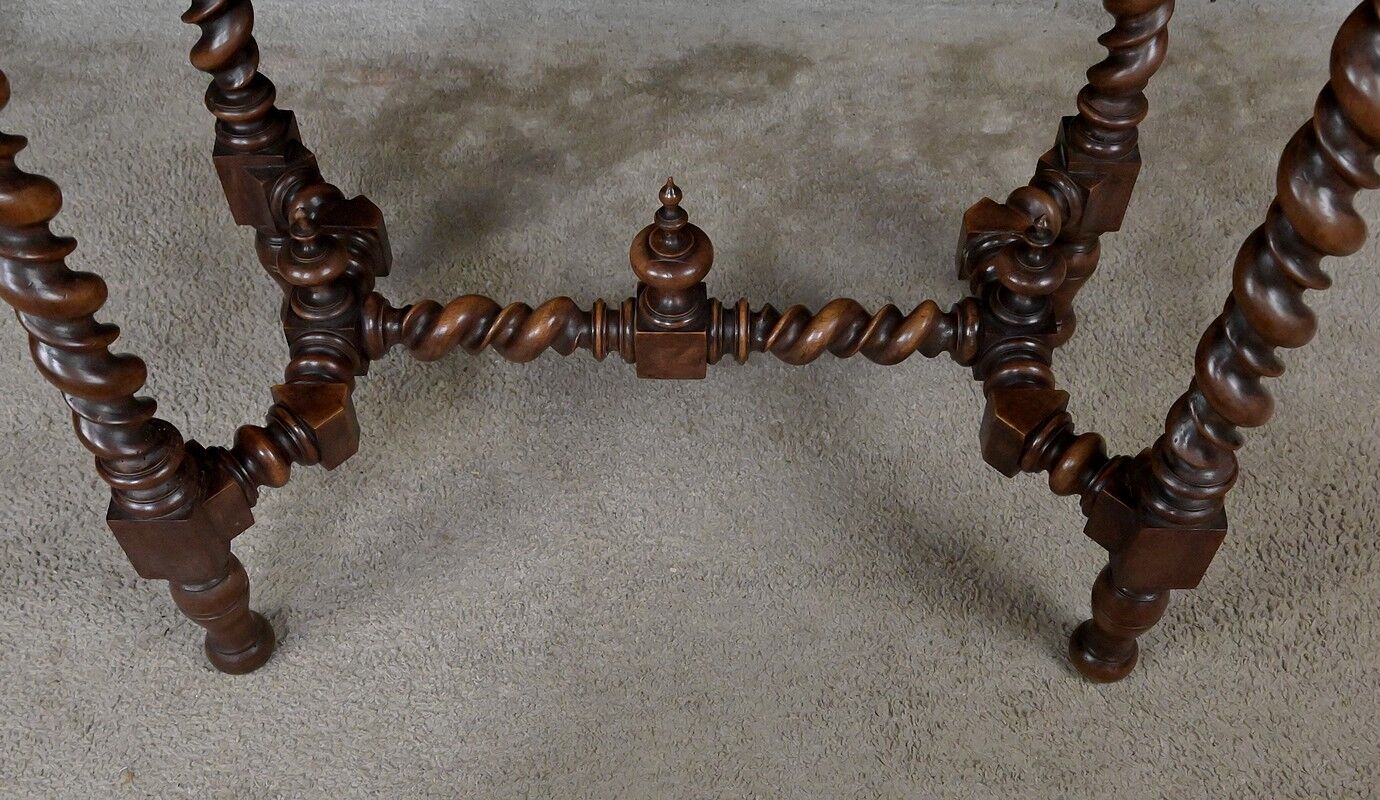 Small walnut desk, Henri II style – late 19th century