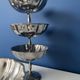 Set of 6 stainless steel ice cream bowls bistro style