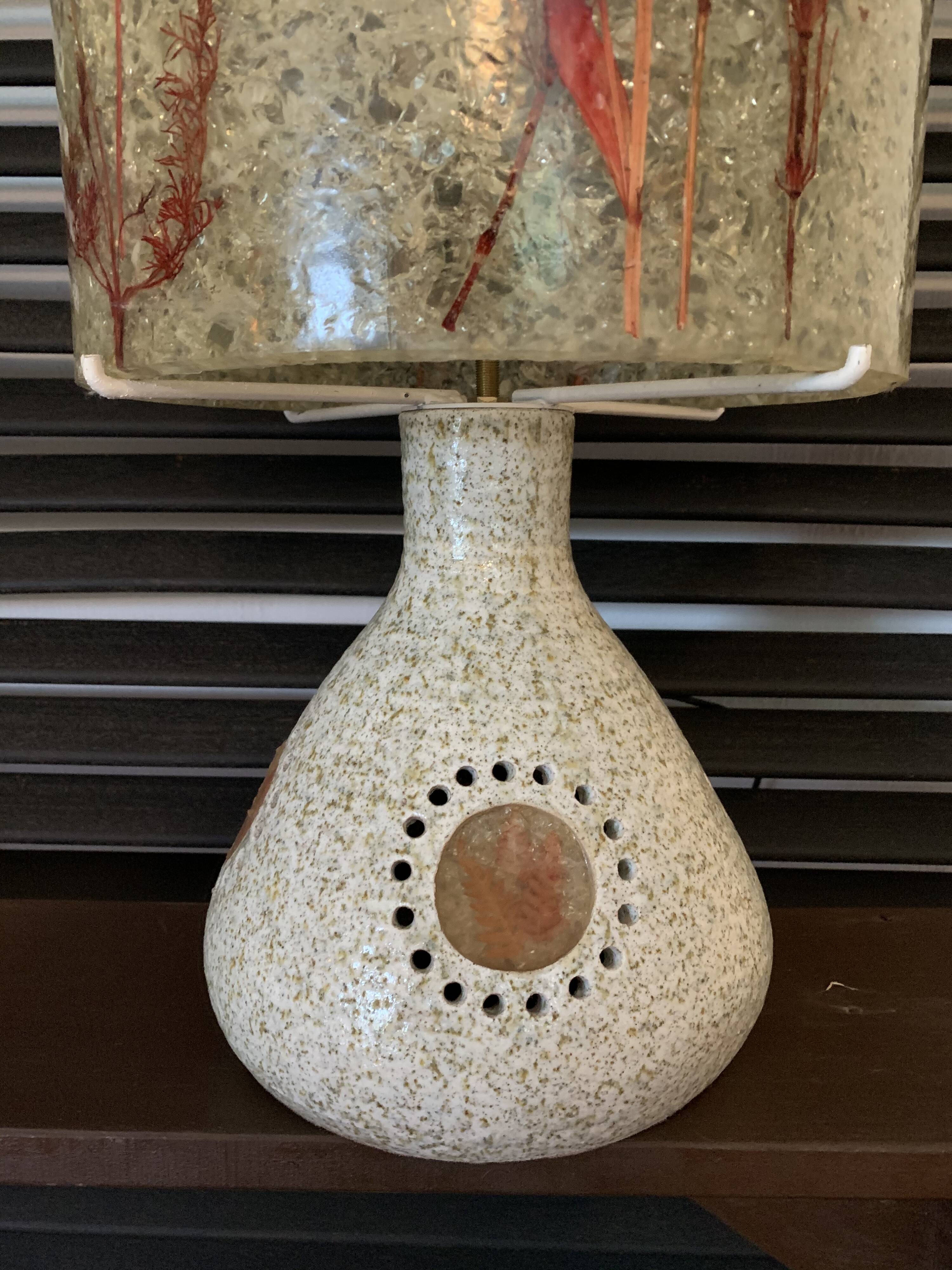 Lamp George Pelletier ceramic Accolay and resin
