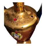 Art-deco vase in midnight blue and gold
