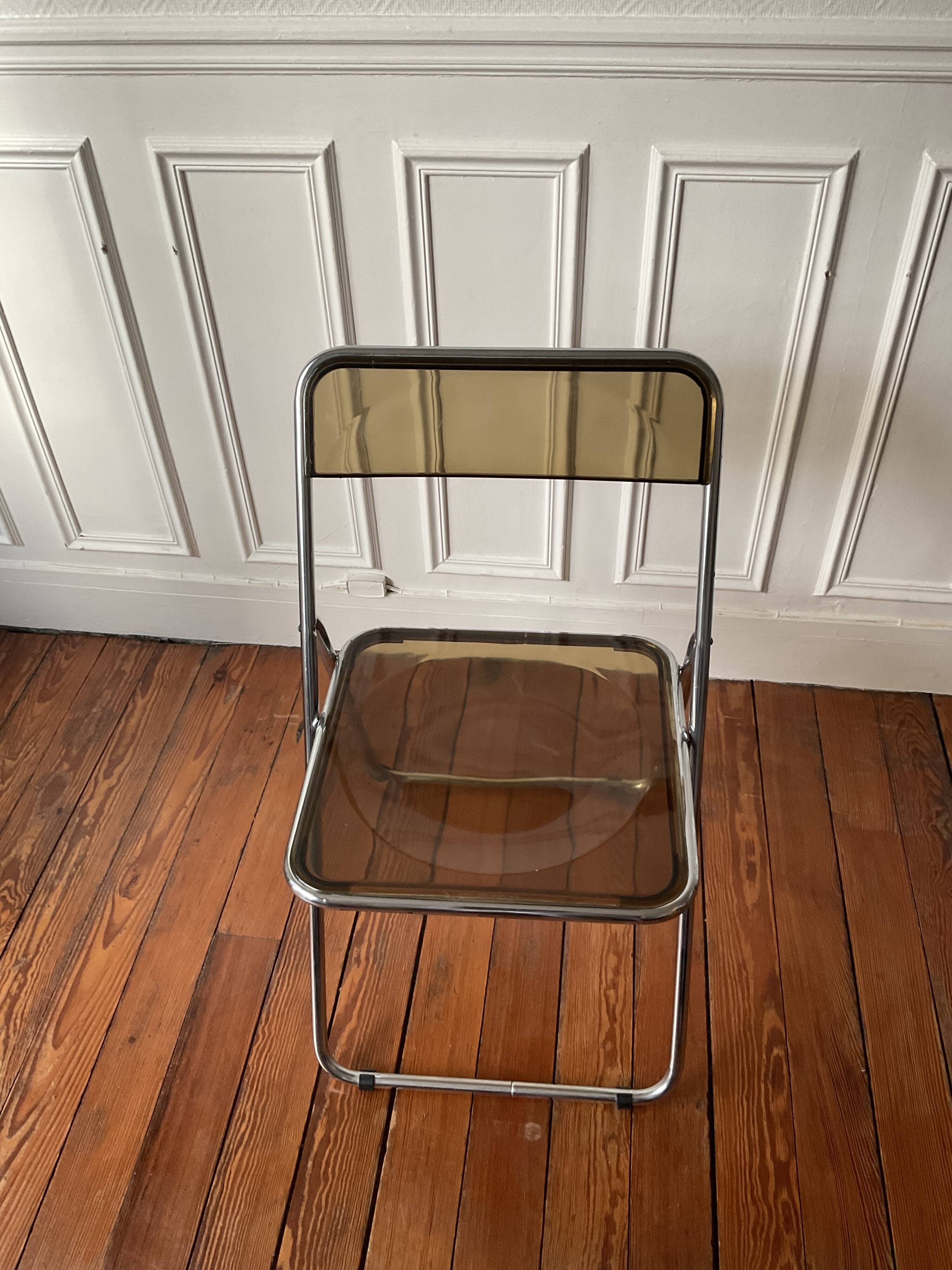 Plexiglass folding chair