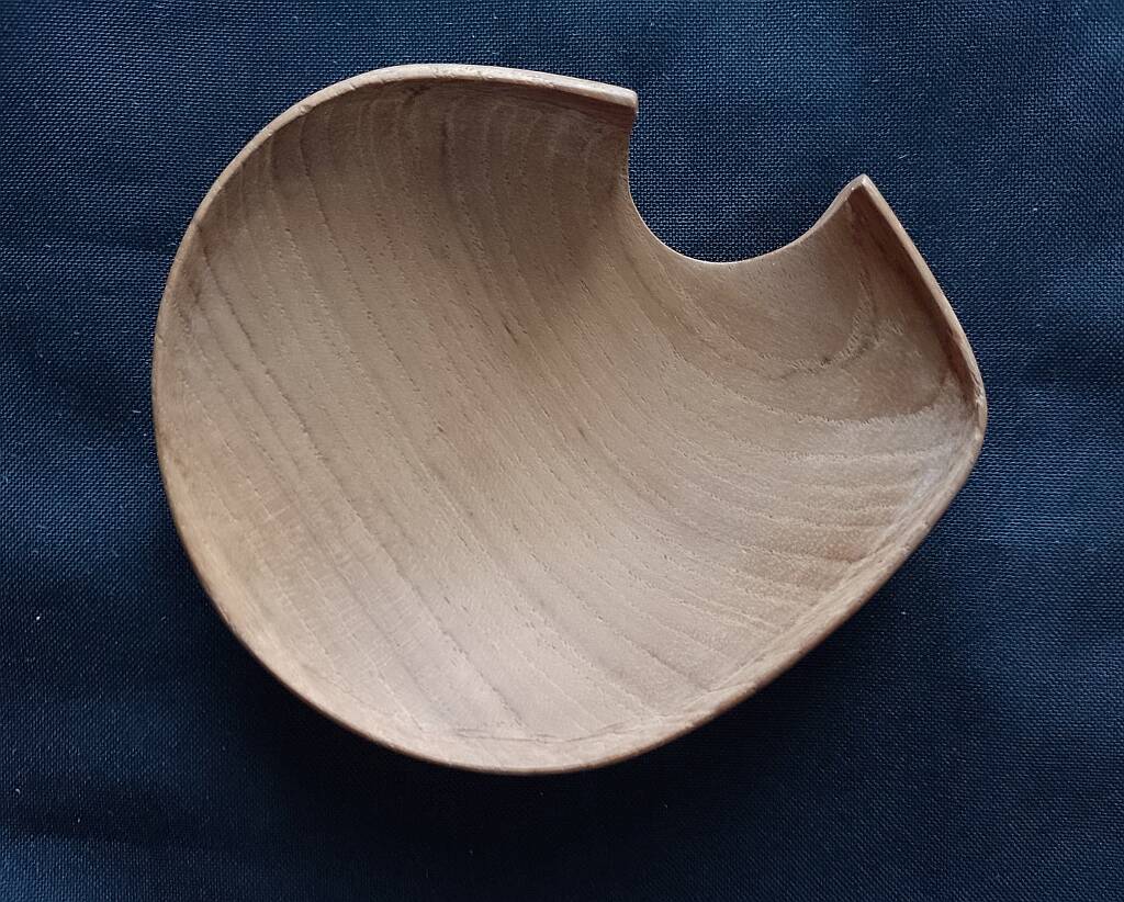 Caviar Dish Genuine Mother of Pearl Shell Knife & Teak Wood