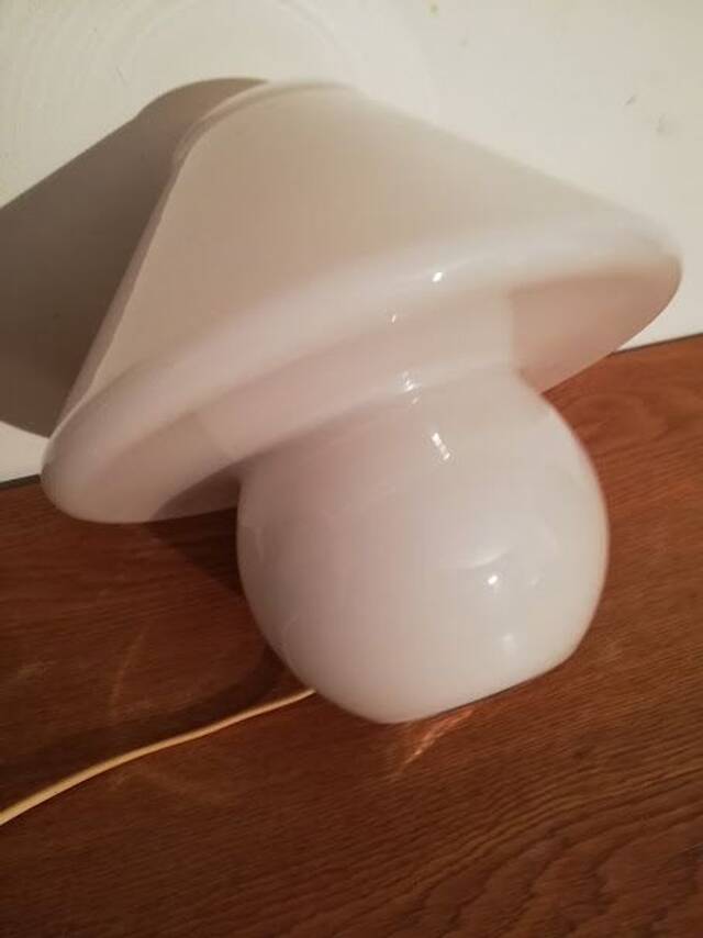 Vintage white opaline glass lamp
