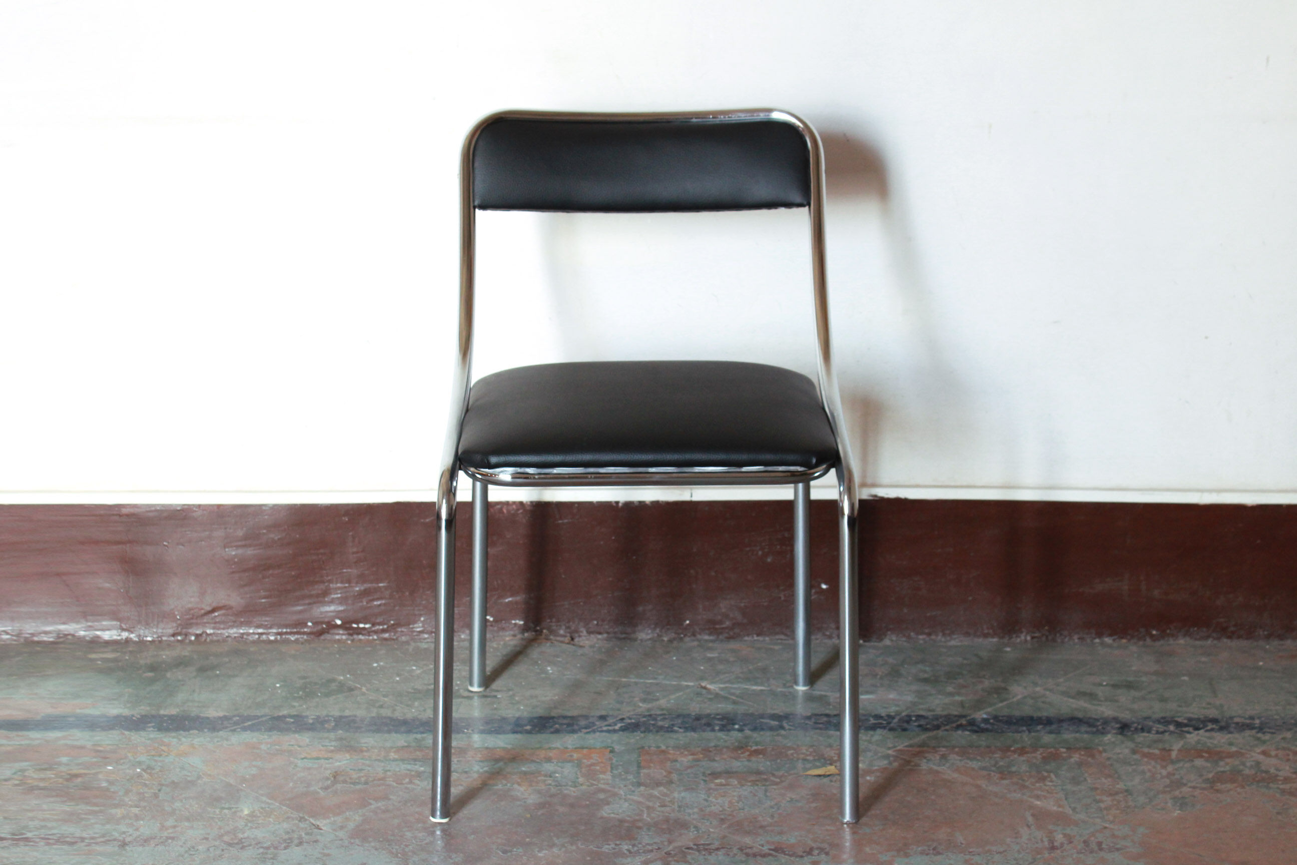 Chromed vintage dining chairs 1970