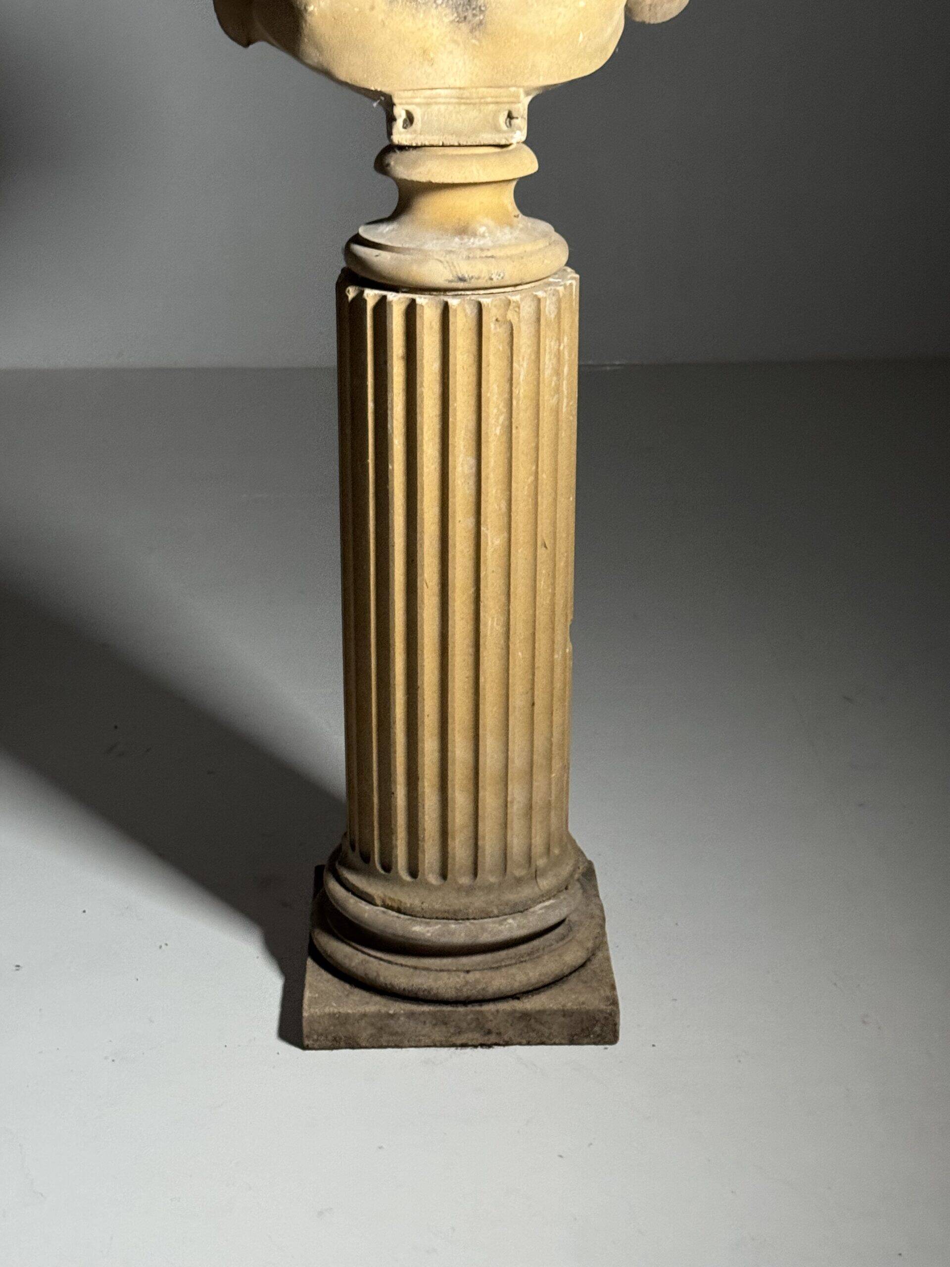 Bust on pedestal 20th century Antinous