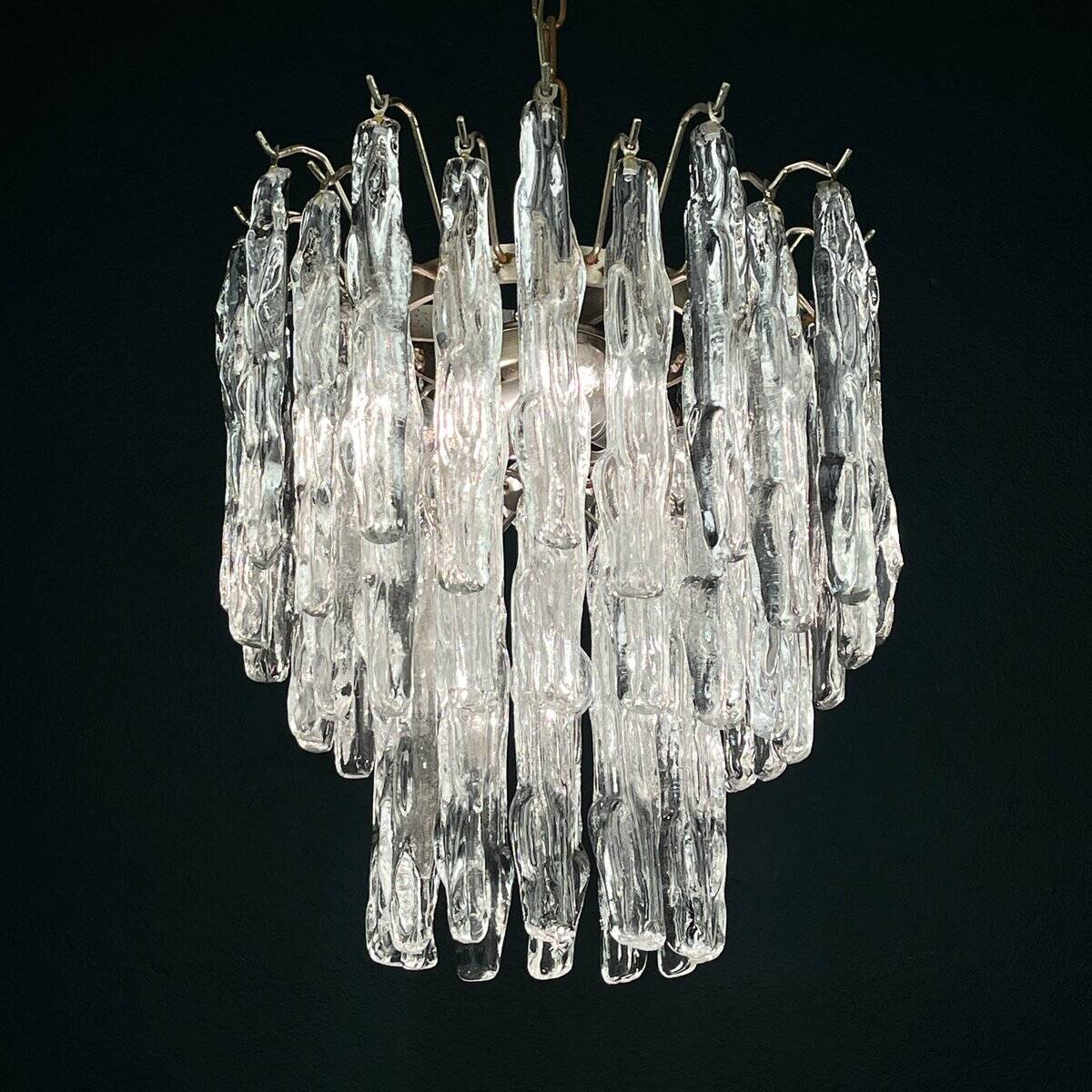 Murano glass chandelier attributed to J. Kalmar, Austria, 1960s.