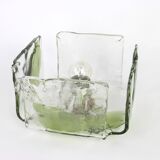 Large glass wall lamp designed by Carlo Nason for Kalmar, 1960s.