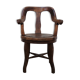 Antique oakwood barber armchair