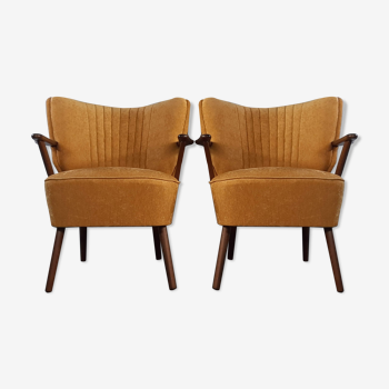 Pair of Renovated Cocktail Chairs, Vintage Germany 1950s