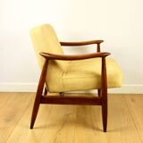 Light Yellow GFM63 Lounge Chair by J. Kedziorek, 1970s