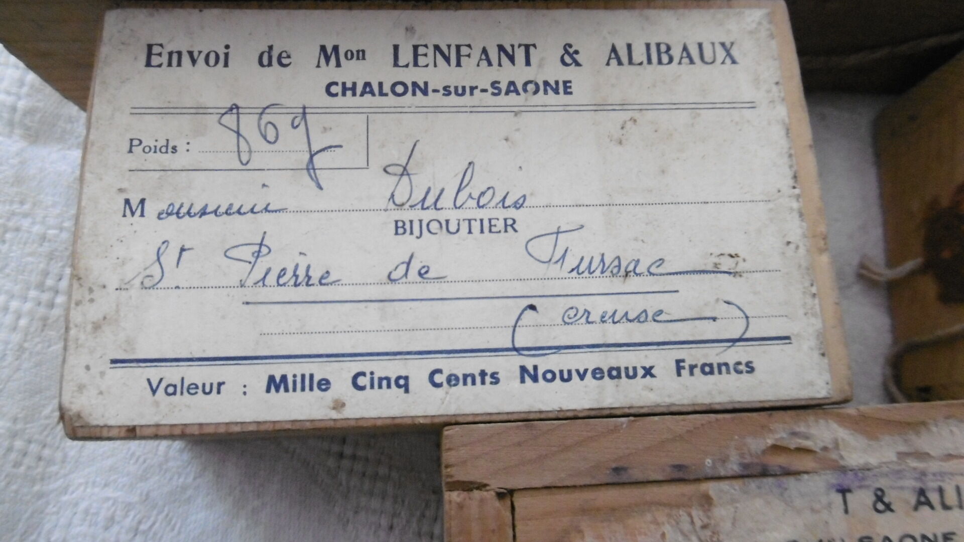 Old boxes postal transport