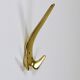 Up to 5 large vintage brass wall hooks by Carl Aubock #4056, Austria, 1950s.