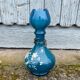 vintage vase painted in satin blue