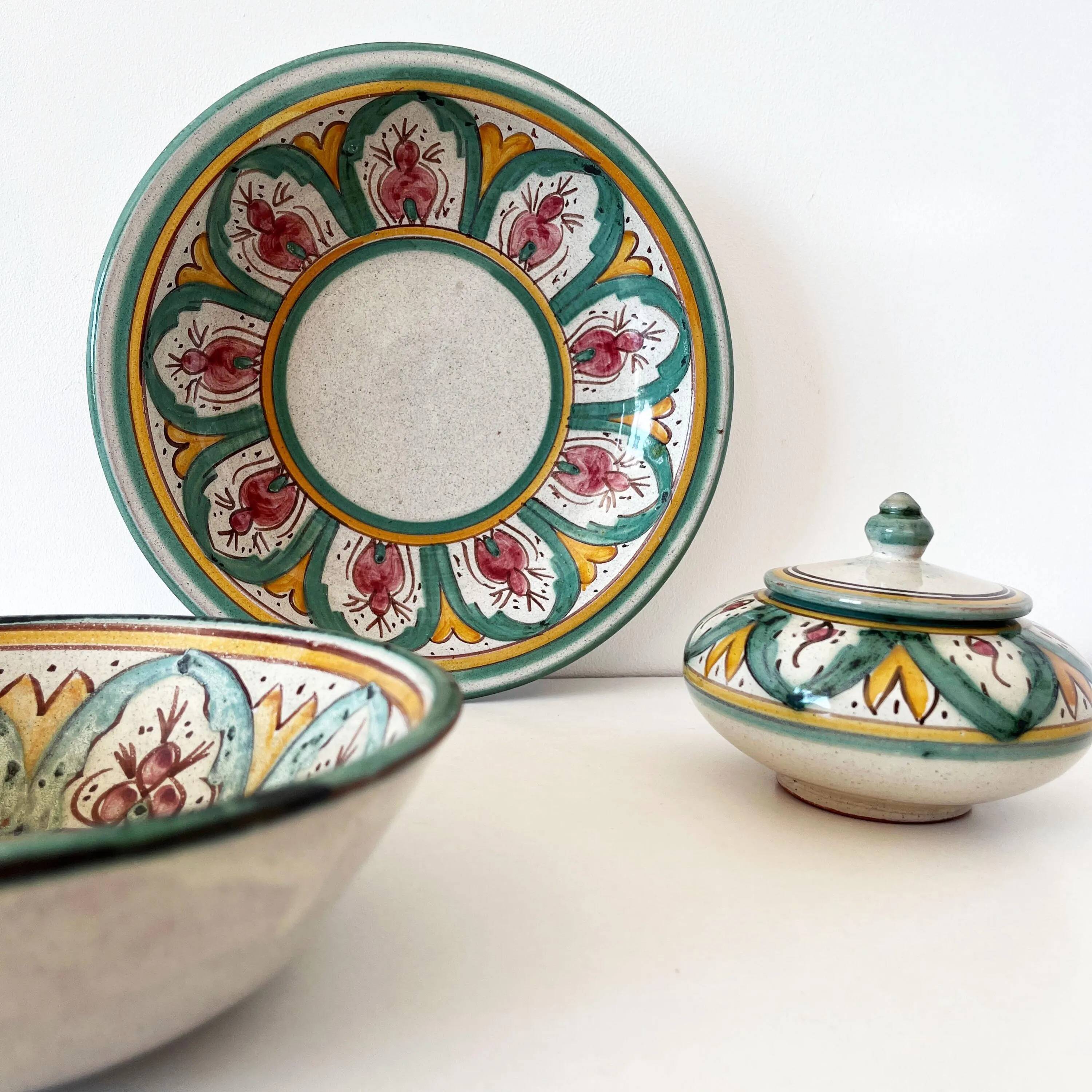 Vintage decorative ceramic dish set