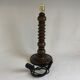Turned wooden lamp leg