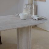Olya Oblong Dining Table - Natural Travertine