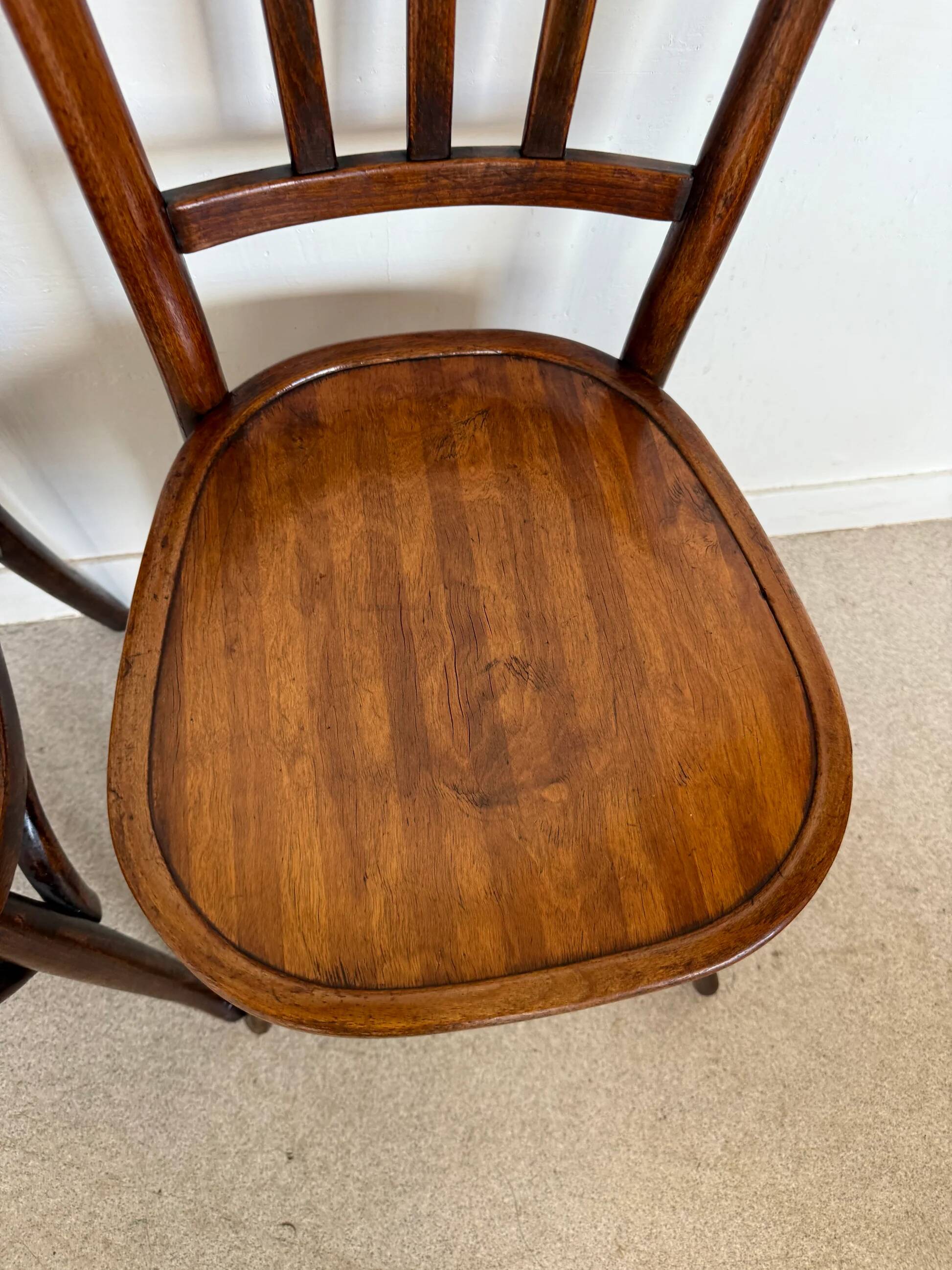 Pair of vintage Baumann bistro chairs