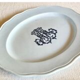 Ancien grand plat ovale Brown Westhead Moore & co monogramme XIX