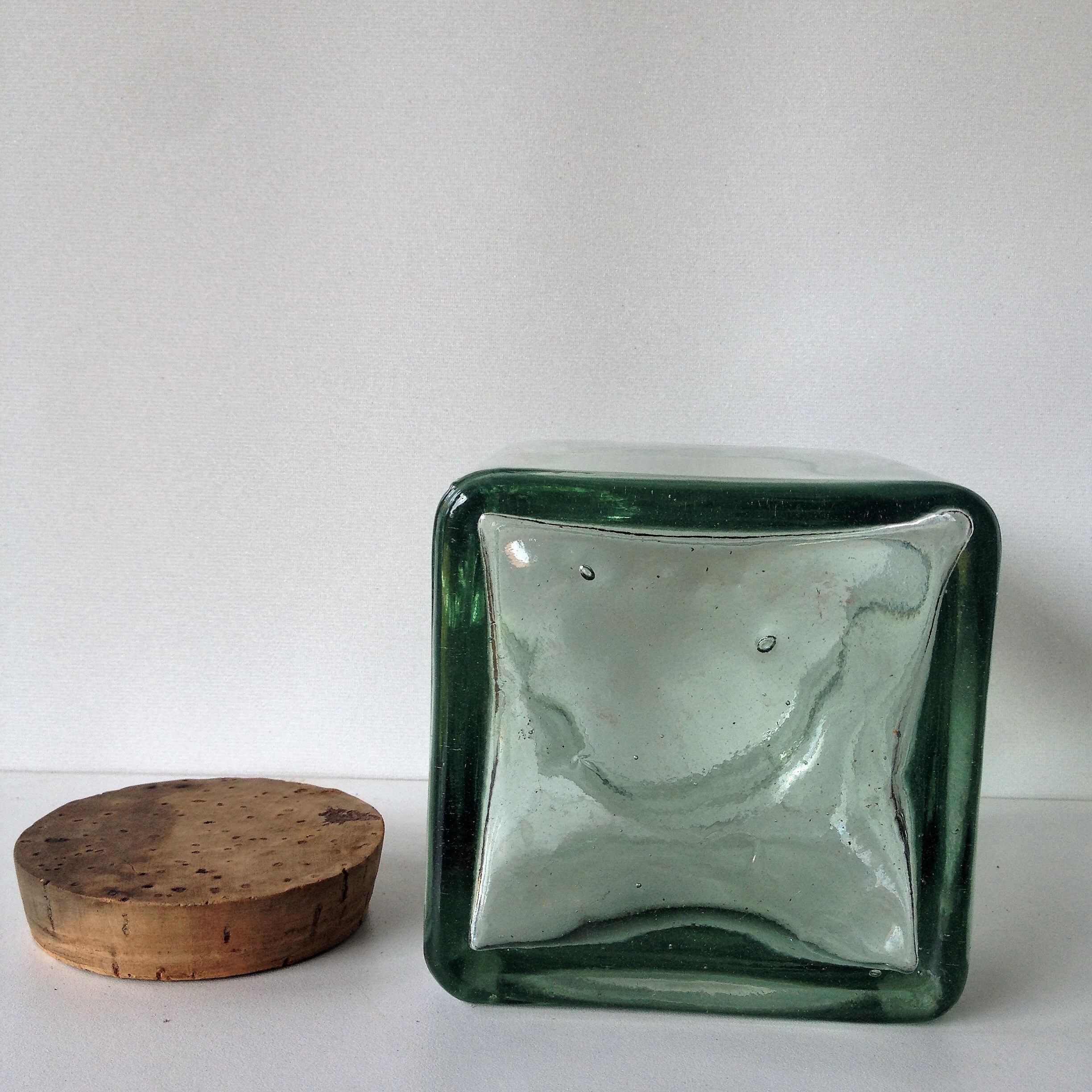 Square glass jar