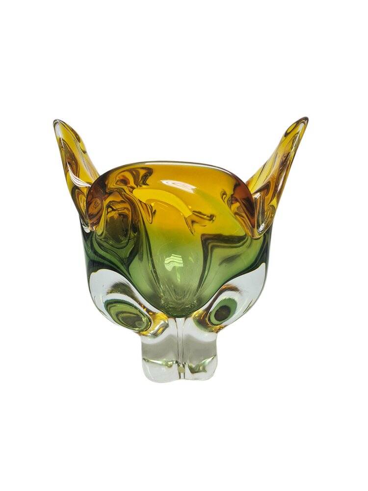 Vase by J. Hospodka for Chribska Glassworks, Former Czechoslovakia, 1960s