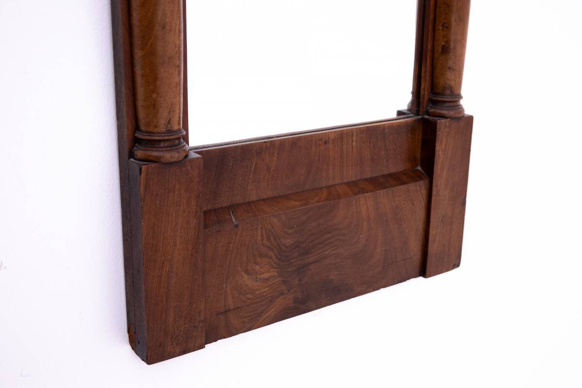 Mahogany mirror from the late 19th century, Northern Europe.