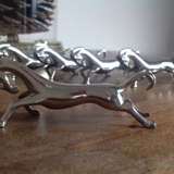 6 Metal horse knife holders