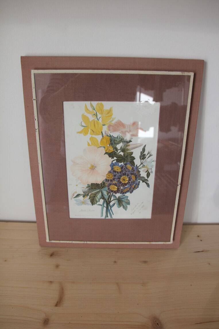 Gravure de fleurs
