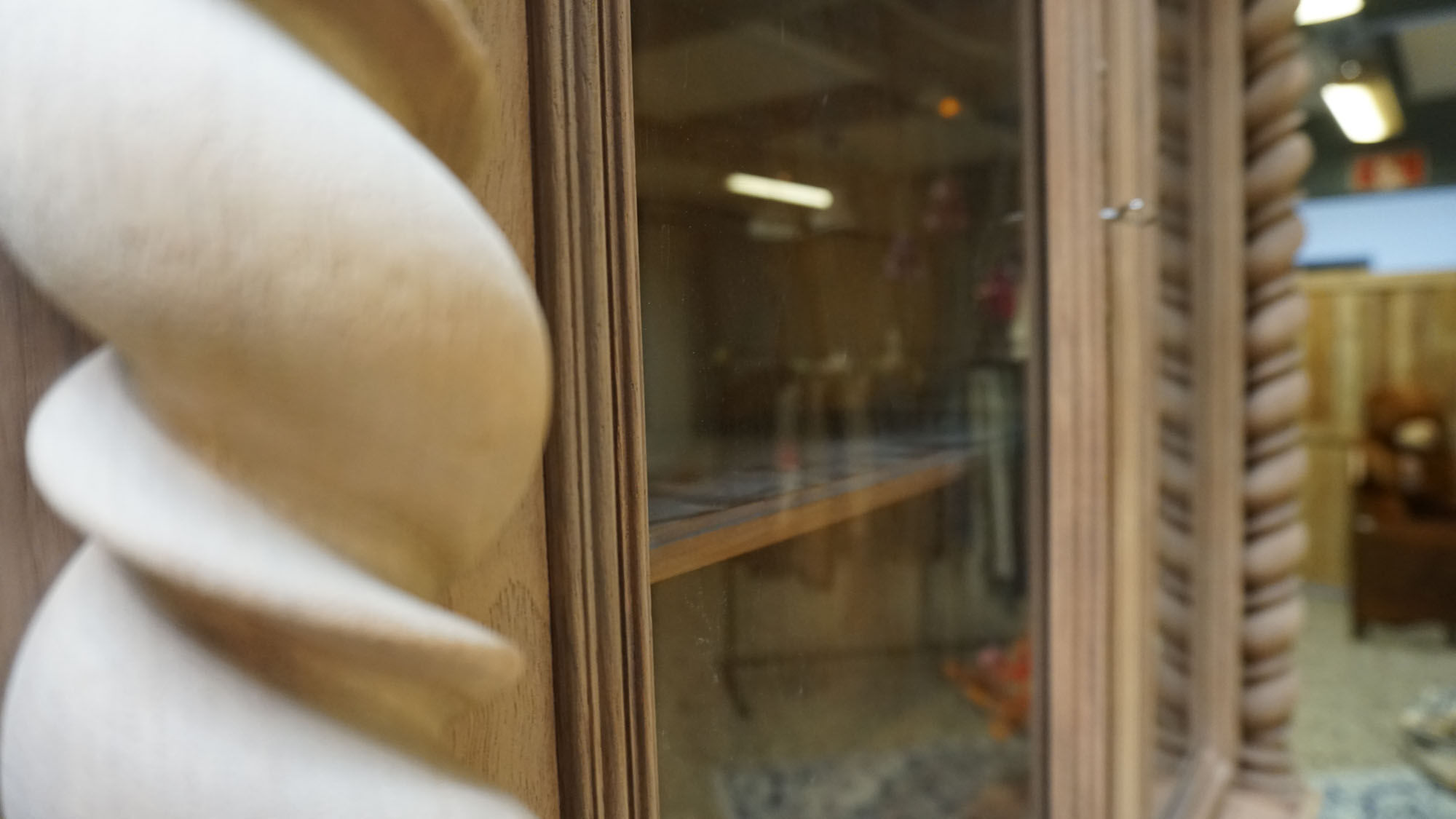 Library showcase carved wood