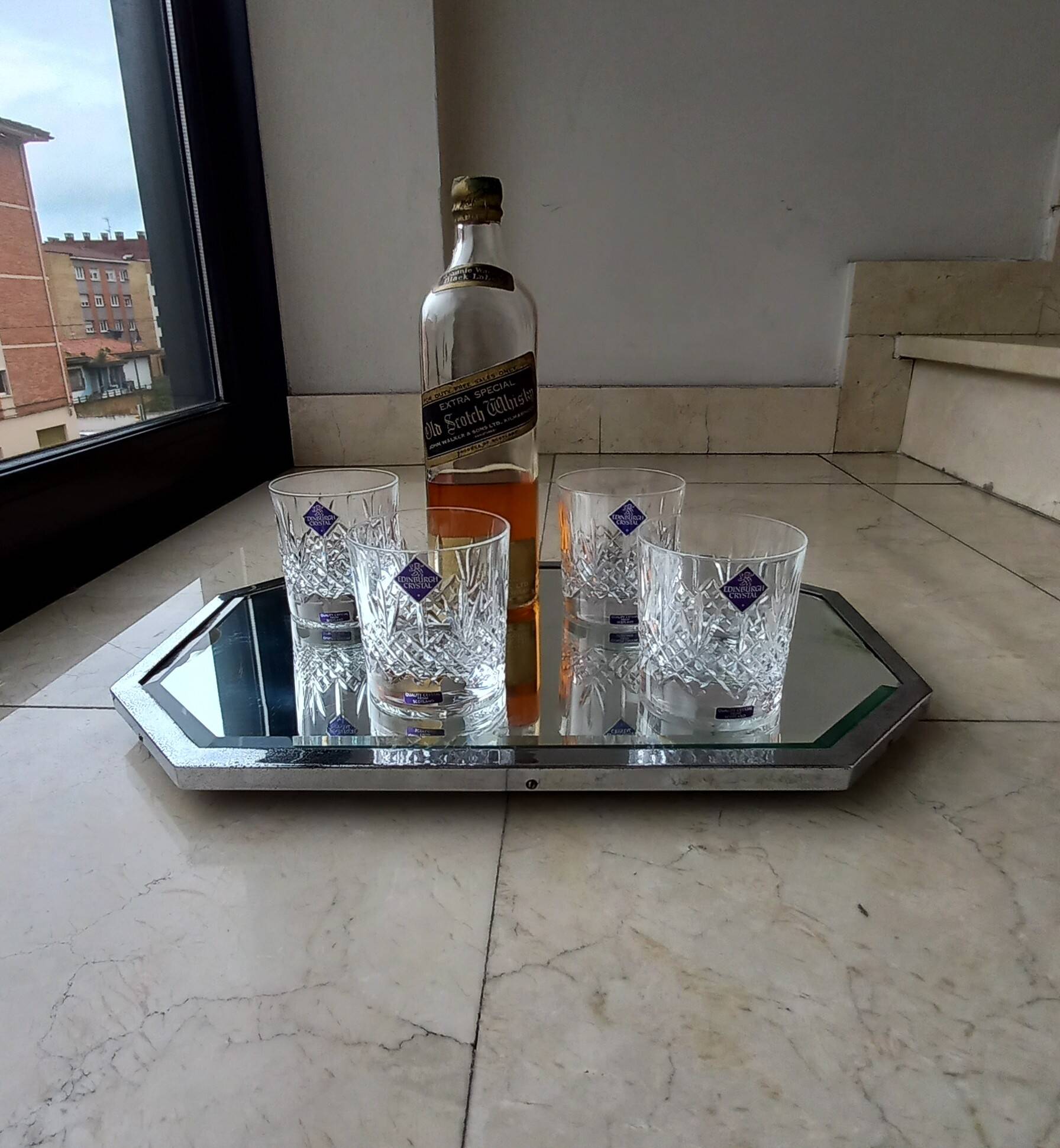 4 Edinburgh Crystal whiskey glasses
